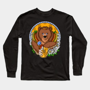 Hippie Bear Long Sleeve T-Shirt